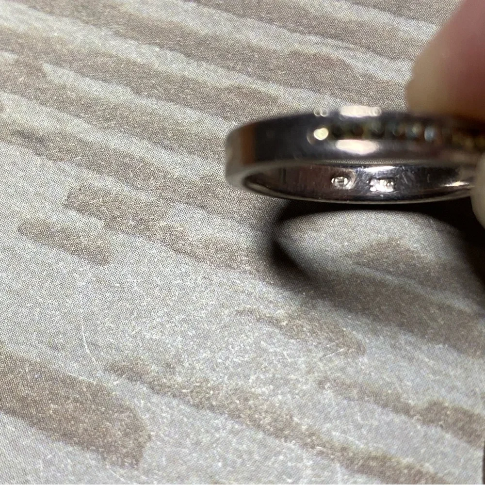 Vintage marcasite sterling silver band ring